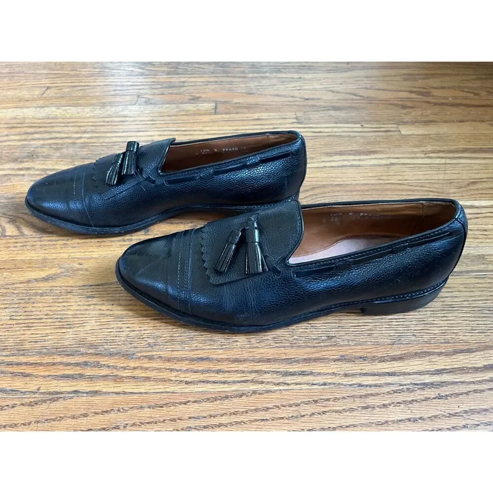 Allen Edmonds Black Nashua Leather Kiltie Tassel Loafers Shoes  Mens Size 10.5